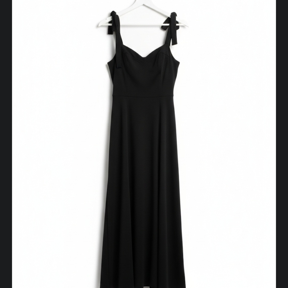 SHEIN Elegant Black Strapless Gown